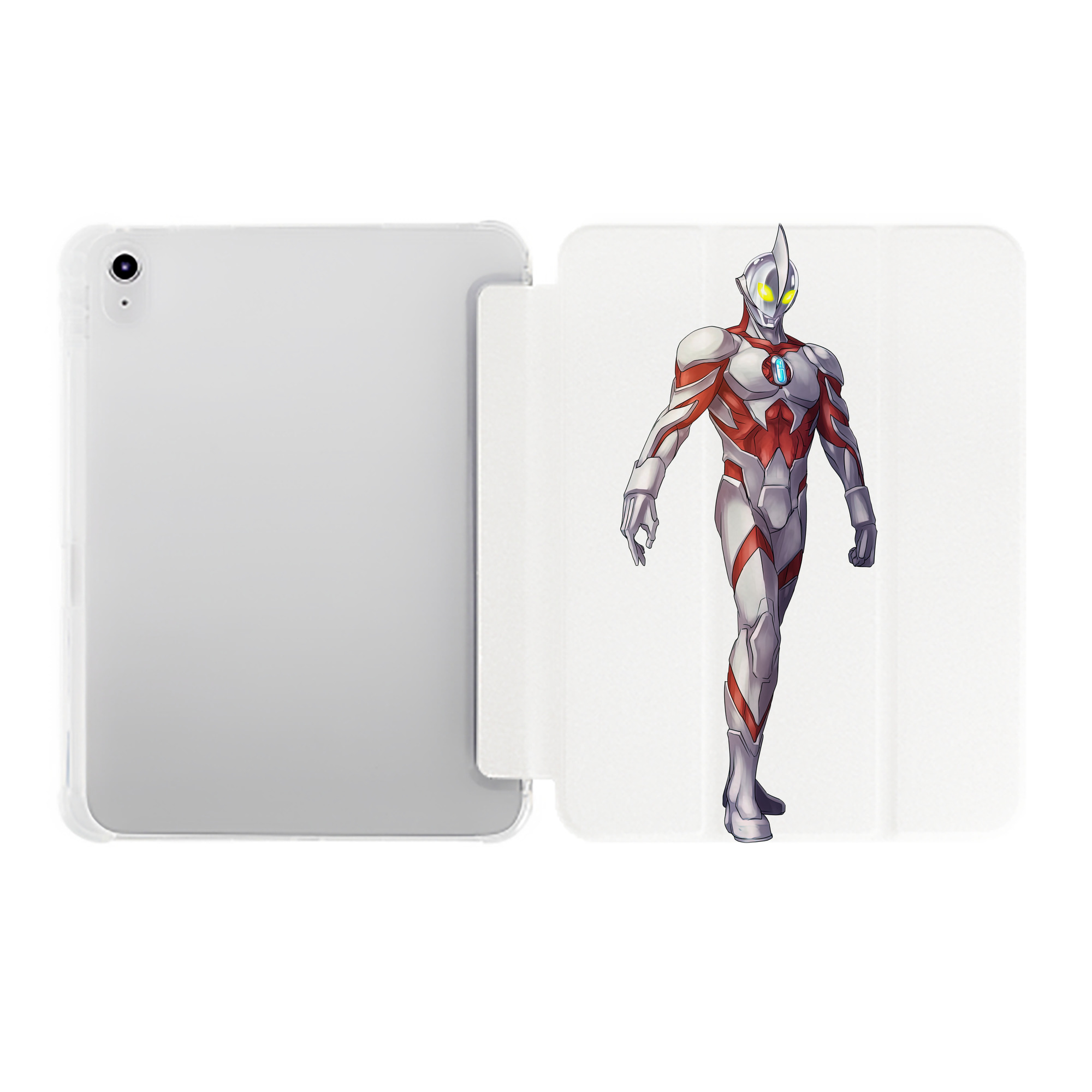 （画像用） ウルトラマン Ultraman IPad ケース ペン収納付き 三つ折りスタンド PUレザー×シリコン 対応機種9.5/10.5/10.9インチ